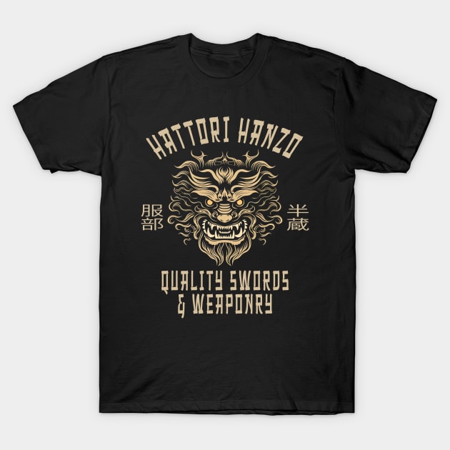 Hattori Hanzo Quality Swords And Weaponry T-Shirt by Tshirt Samurai